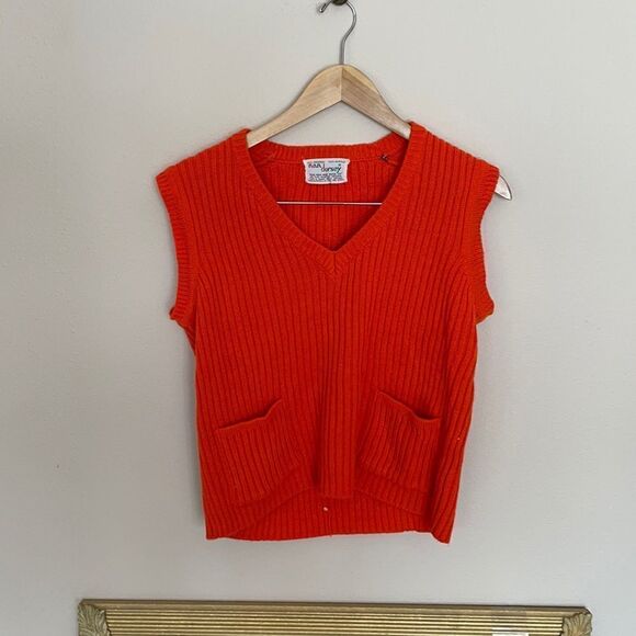 Womens Nan Dorsey Vintage Vneck Sweater Tank Size M - Picture 1 of 3